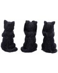 Set de statuete Nemesis Now Adult: Humor - Three Wise Felines, 8 cm - 3t