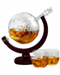 Set pentru whisky Mikamax Globe - cu 2 pahare - 2t