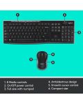 Set mouse si tastatura wireless Logitech - MK270,  negru - 7t