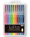 Set linere Uchida Marvy - Le Pen, 0.5 mm, 10 culori, neon - 1t