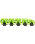 Set de jucării din lemn pe roți Cubika - Caterpillar - 2t