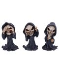 Set de statuete Nemesis Now Adult: Humor - Three Wise Reapers, 11 cm - 1t