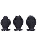 Set de statuete Nemesis Now Adult: Humor - Three Wise Ravens, 8 cm - 3t