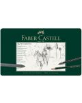 Set de creioane Faber-Castell Pitt Graphite - 26 bucăți, în cutie metalică - 1t