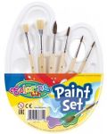 Set pentru pictura pensule si paleta Colorino Kids - 1t