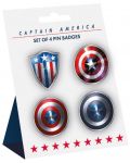 Set de insigne Half Moon Bay Marvel: Avengers - Captain America (Shield) - 1t