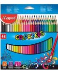Set creioane colorate Maped Color Peps, 48 culori - 1t