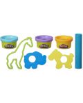 Set Play-Doh Hasbro - Model si figurine de animale, 3 x 84 g - 2t