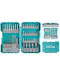 Set de biți și burghie TOTAL - Industrial, 45 piese - 2t