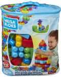 Constructor Mega Bloks First Builders - 60 piese in geanta - 1t