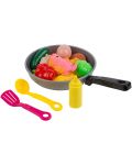 Set Johntoy - Tigaie cu produse alimentare, 20 piese - 1t