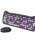 Kit mouse, tastatură și pad Canyon - CNS-HSETW6VT, wireless, mov - 3t