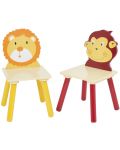 Set pentru copii masă cu 2 scaune Ginger Home - Animals - 3t