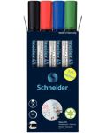 Set de markere Schneider Maxx - 293, pentru tablă albă și flipchart, 4 culori - 1t