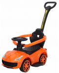 Mașinuța Ocie - Ride-On B Super, cu maner parental, portocale - 1t