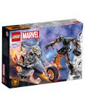 Constructor LEGO Marvel Super Heroes - Motocicletă și robot Ghost Rider - 2t