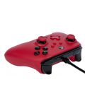 Controler PowerA - Enhanced, cu fir, pentru Xbox One/Series X/S, Artisan Red - 6t
