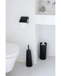 Set de 3 accesorii pentru toaletă Brabantia - ReNew, Matt Black - 2t