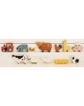 Set de figurine din lemn Tender Leaf Toys - Animale de fermă în stand - 3t