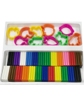 Set de modelat cu plastilina Carioca Plasty Creator - 50 piese, 24 culori - 4t