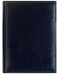 Agenda/ Jurnal cu coperta din piele Lemax Precision Novaskin - Albastru inchis, A5 Standart - 1t