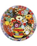 Puzzle rotund eeBoo din 500 de piese - Flori și păsări - 2t