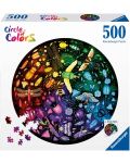 Puzzle rotund de 500 de piese Ravensburger - Insecte - 1t
