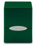 Cutie pentru cărți Ultra Pro Satin Cube -  Hi-Gloss Emerald Green - 2t