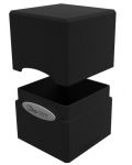 Cutie pentru cărți Ultra Pro Satin Cube - Jet Black (100+ buc.) - 2t