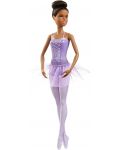 Papusa Mattel Barbie - Balerina, cu par negru si rochie mov - 3t