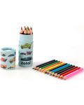 Cutie de creioane I-Total Cars - 12 culori - 3t