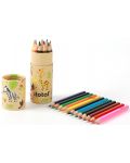 Cutie de creioane I-Total Animals - 12 culori - 3t