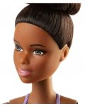 Papusa Mattel Barbie - Balerina, cu par negru si rochie mov - 4t