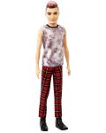 Papusa Mattel Barbie Fashionistas - Ken, cu pantaloni in carouri si maiou - 1t