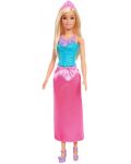 Păpușă Barbie - Prințesă, cu fustă roz - 1t