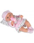 Papusa bebe Moni - Cu halat roz si accesorii, 36 cm - 2t