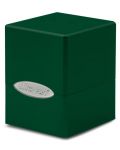 Cutie pentru cărți Ultra Pro Satin Cube -  Hi-Gloss Emerald Green - 1t