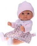 Papusa Asi - Baby Chikita, cu rochie inflorata si cardigan roz - 1t