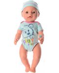 Raya Toys Baby Doll - 7 funcții și 10 accesorii, albastru - 1t