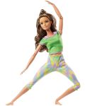 Papusa Mattel Barbie Made to Move, cu par saten - 1t