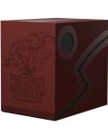 Cutie pentru carti de joc Dragon Shield Double Shell - Blood Red/Black (150 buc.) - 1t