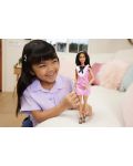 Păpușă Barbie  Fashionistas - Cu rochie cu panglică roz în carouri #209 - 4t