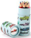 Cutie de creioane I-Total Cars - 12 culori - 2t
