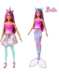 Păpușă Barbie 3 în 1 - Sirenă, Zână, Prințesă - 2t