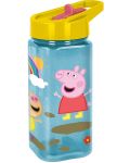 Sticlă de apă pătrată Stor - Peppa Pig, 530 ml - 1t