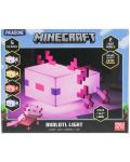 Lampă Paladone Games: Minecraft - Axolotl - 5t
