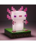 Lampă Paladone Games: Minecraft - Axolotl Icon - 4t