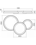 Plafonieră cu LED Smarter - Combi 01-3373, IP20, 240V, 72W, alb mat - 2t