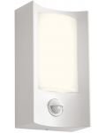 Aplică LED exterior cu senzor Smarter - Warp 90485, IP44, 240V, 8W, mat alb - 1t