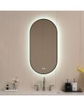Oglindă de perete cu LED Inter Ceramic - ICL 1850/60, Touch screen, neagră - 1t